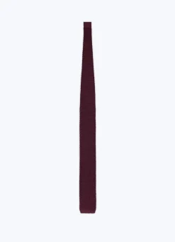 Fursac Knitted Silk Tie Burgundy Best Sale