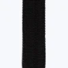 Fursac Knitted Silk Tie Black Best