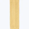 Fursac Knitted Silk Tie Light Yellow New