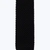 Fursac Knitted Wool Tie Black Discount