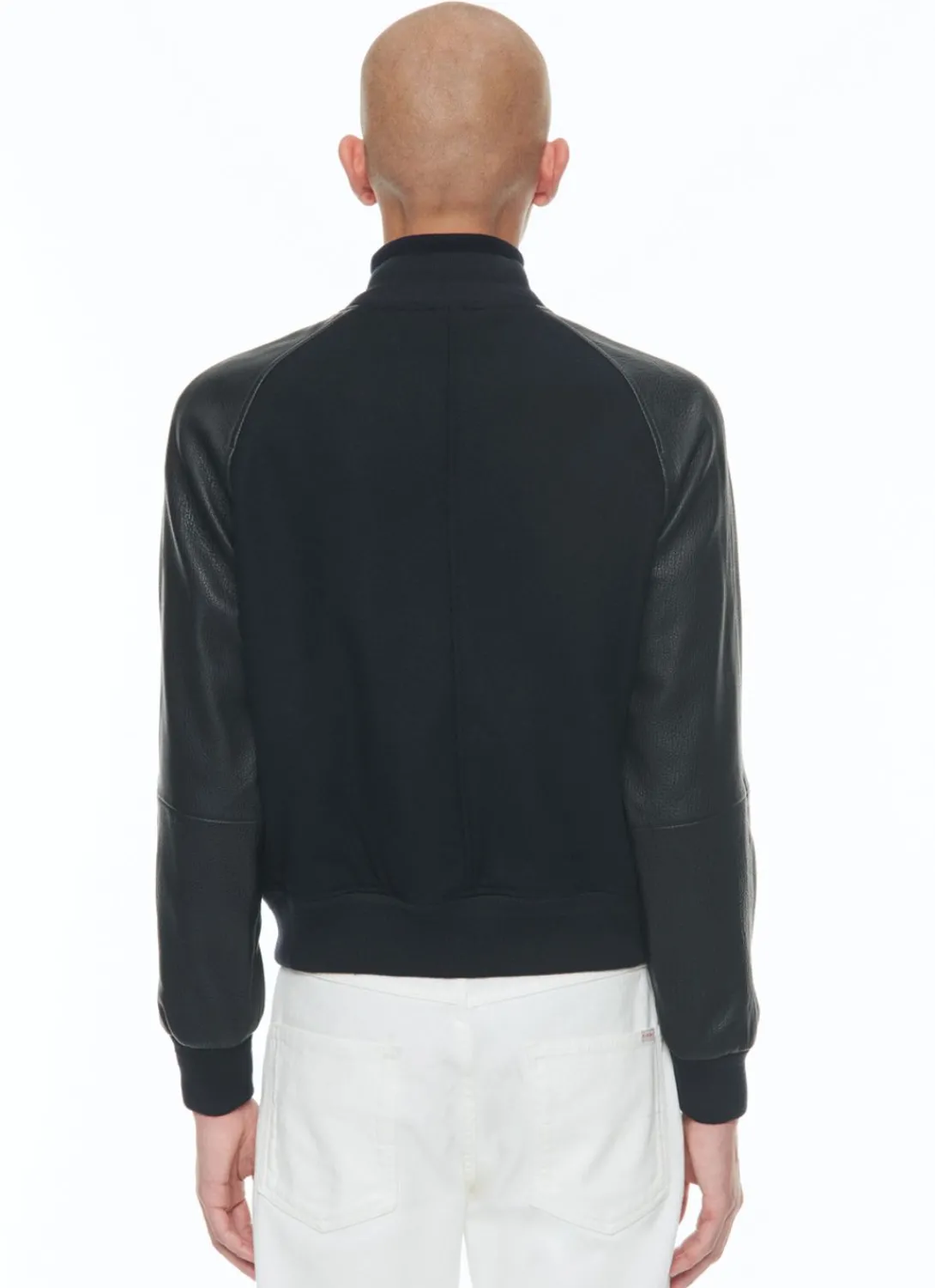 Fursac Lamb Leather And Wool Jacket Navy Blue Cheap