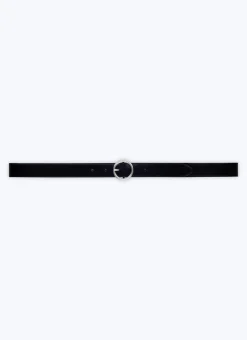 Fursac Leather Belt Black Fashion