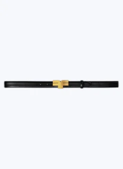 Fursac Leather Belt With Buckle Black Discount