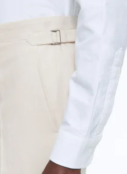Fursac Linen And Certified Cotton Trousers Beige New