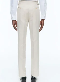 Fursac Linen And Certified Cotton Trousers Beige New
