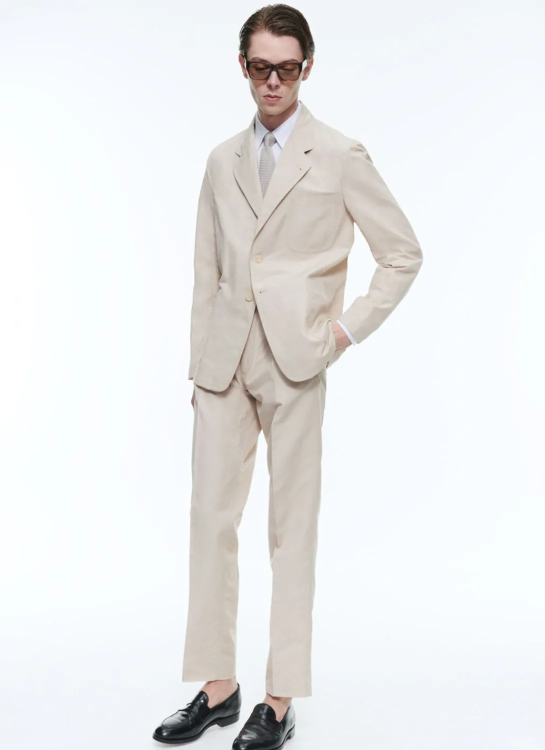 Fursac Linen And Cotton Chino Trousers Beige Flash Sale
