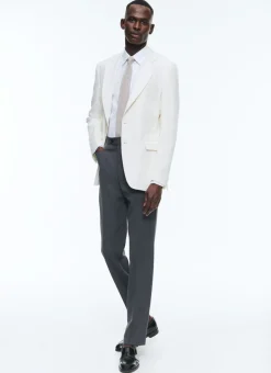 Fursac Linen And Cotton Houndstooth Jacket Ecru Shop