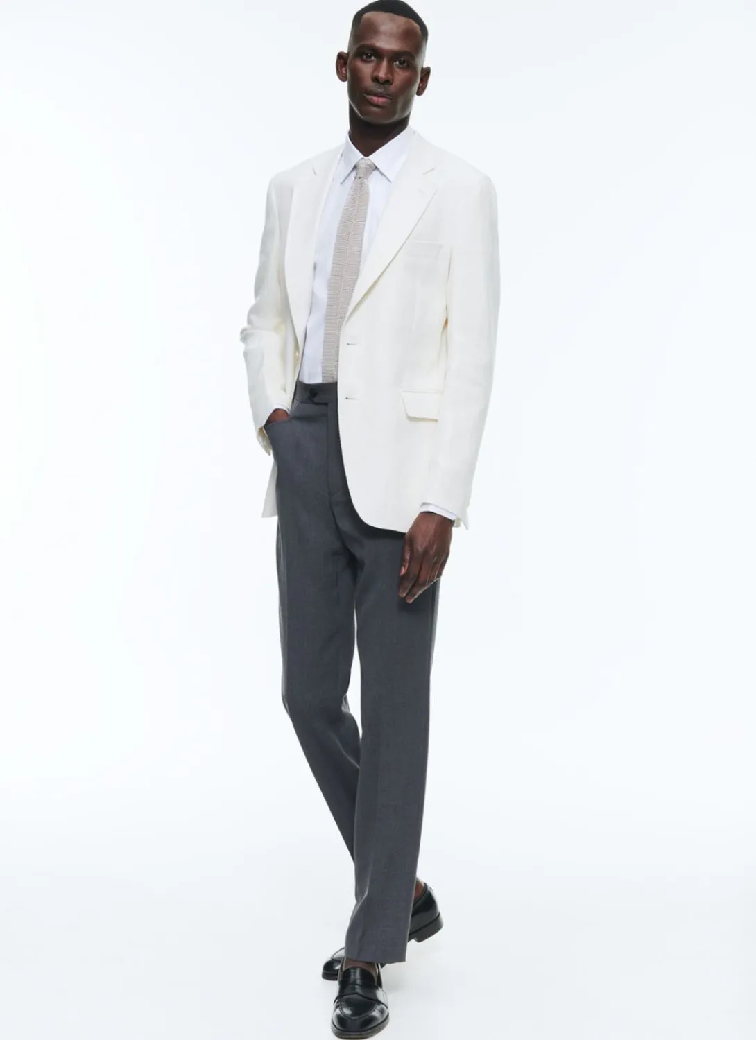 Fursac Linen And Cotton Houndstooth Jacket Ecru Shop