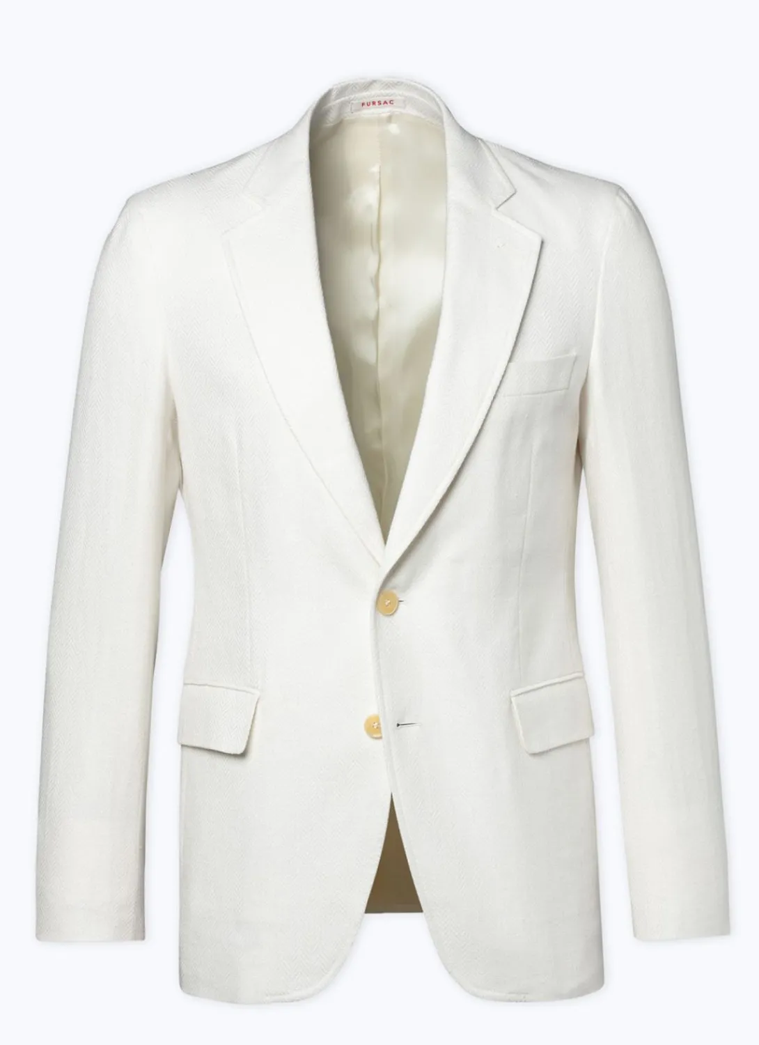 Fursac Linen And Cotton Houndstooth Jacket Ecru Shop