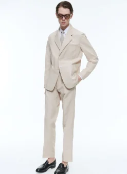 Fursac Linen And Cotton Slack Suit Beige Hot