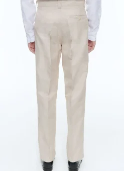 Fursac Linen And Cotton Slack Suit Beige Hot