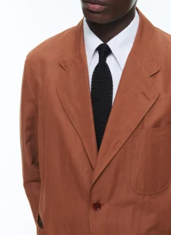 Fursac Linen And Cotton Slack Suit Camel Brown Best Sale