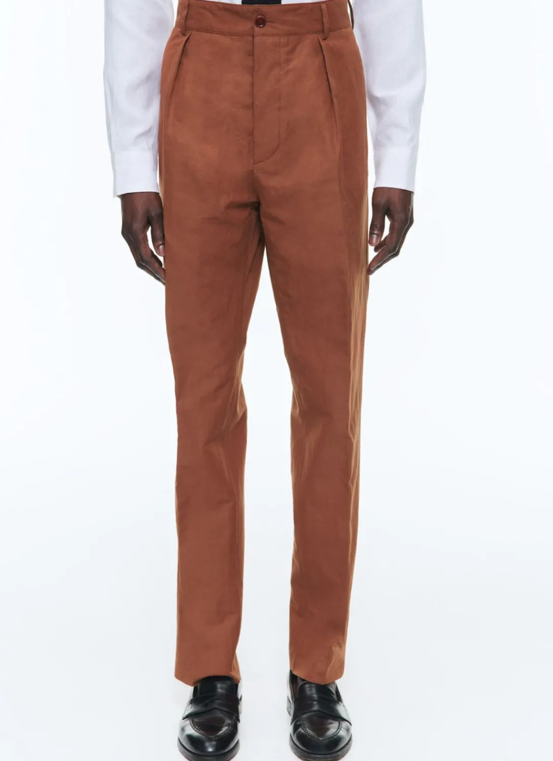 Fursac Linen And Cotton Slack Suit Camel Brown Best Sale