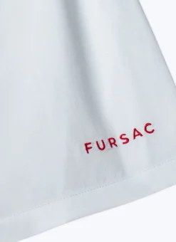 Fursac Lot Of 2 Cotton Boxer Shorts With Embroidery White And Blue - Fursac Embroidery Best Sale