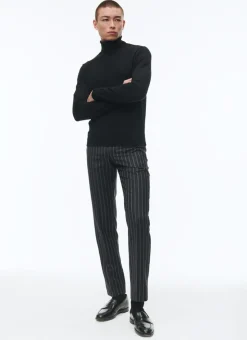 Fursac Merino Wool Roll Neck Sweater Black Shop