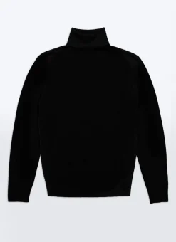 Fursac Merino Wool Roll Neck Sweater Black Shop