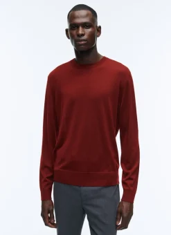 Fursac Merino Wool Sweater Burgundy Sale