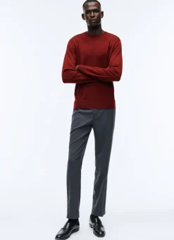 Fursac Merino Wool Sweater Burgundy Sale
