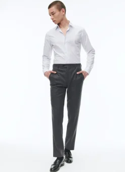 Fursac Micro Checked Cotton Poplin Shirt Sky Blue - Micro Checks Clearance