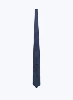 Fursac Micro Weaved Silk Tie Navy Blue Sale