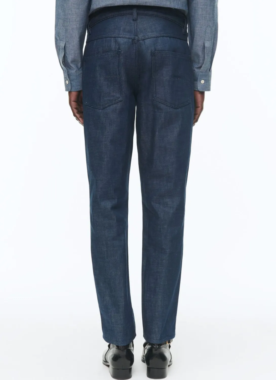 Fursac Organic Cotton Canvas 5-Pocket Trousers Denim Blue Store