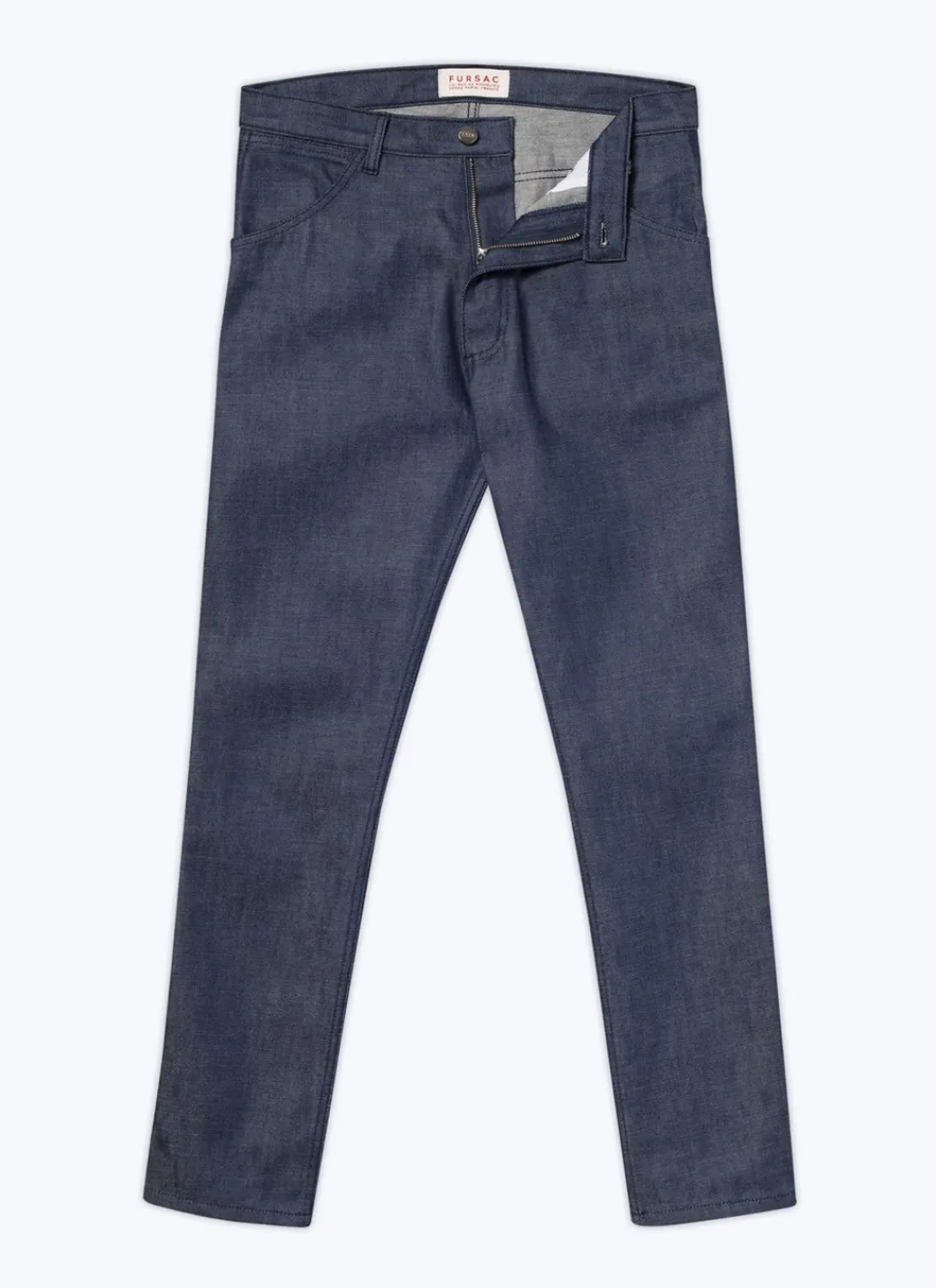 Fursac Organic Cotton Canvas 5-Pocket Trousers Denim Blue Store