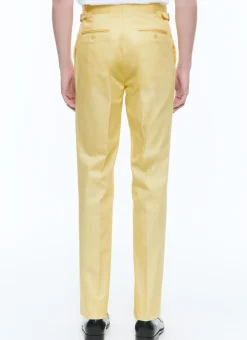 Fursac Organic Cotton Fitted Chino Pants Pale Yellow Sale