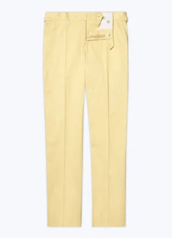 Fursac Organic Cotton Fitted Chino Pants Pale Yellow Sale