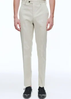 Fursac Organic Cotton Gabardine Chino Trousers Chalky White New
