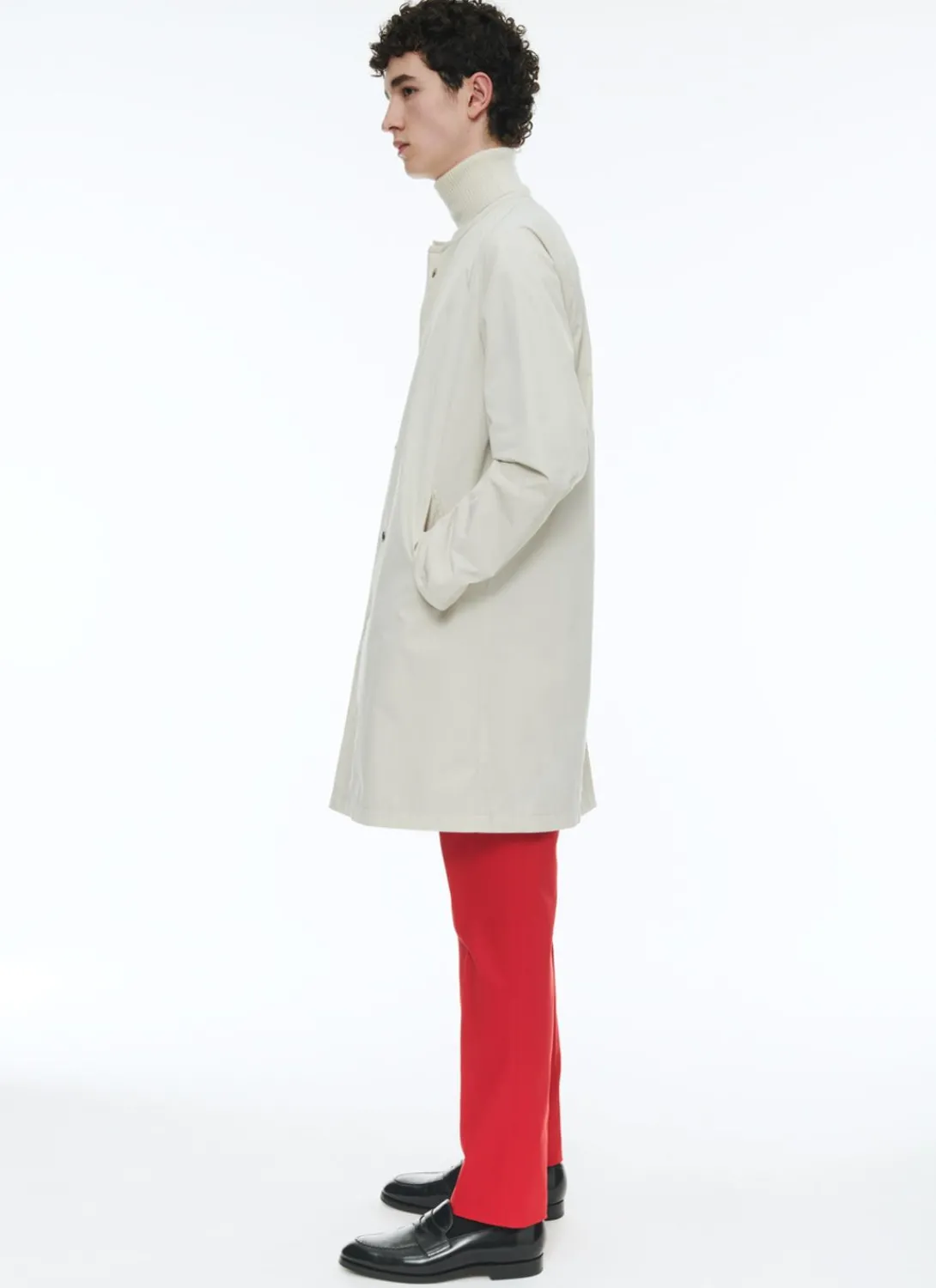 Fursac Organic Cotton Gabardine Chino Trousers Red Hot