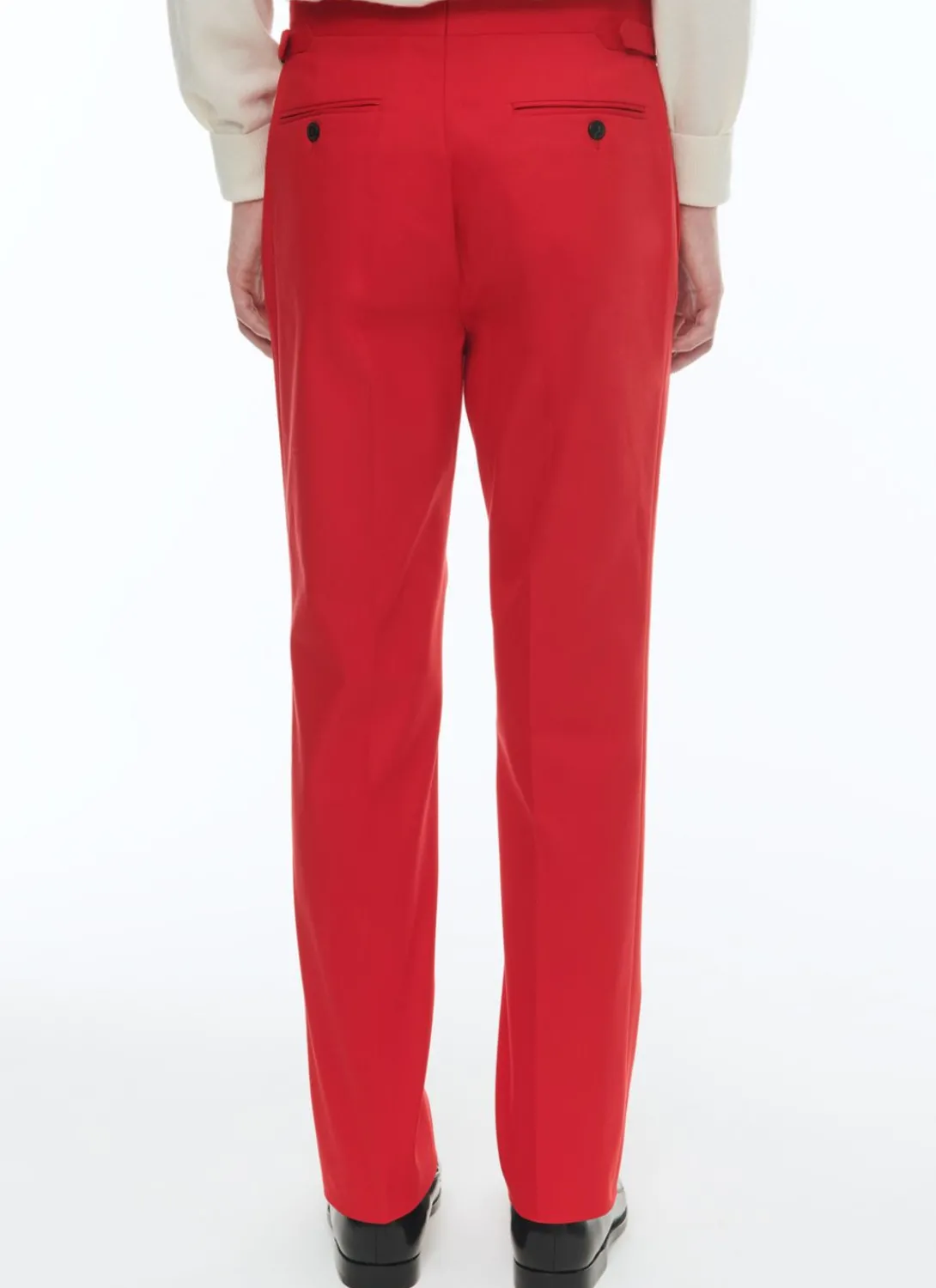 Fursac Organic Cotton Gabardine Chino Trousers Red Hot