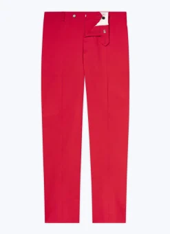Fursac Organic Cotton Gabardine Chino Trousers Red Hot