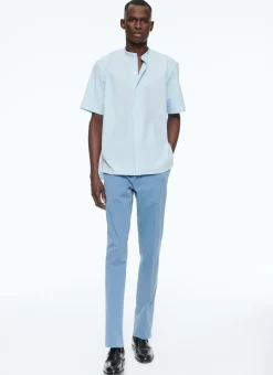 Fursac Organic Cotton Gabardine Trousers Indian Blue Cheap