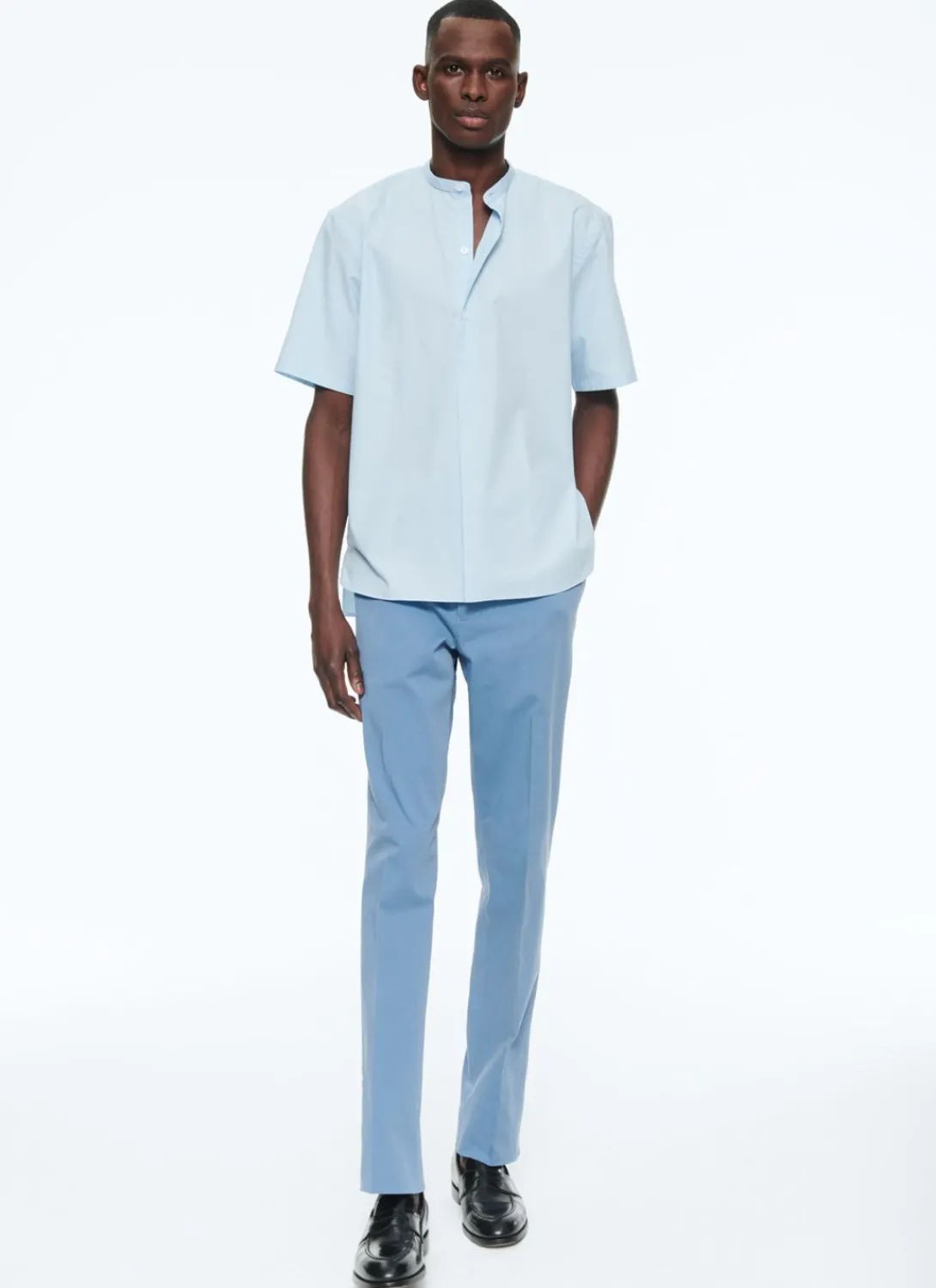Fursac Organic Cotton Gabardine Trousers Indian Blue Cheap