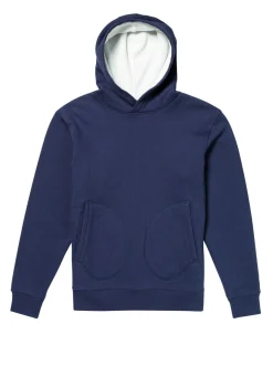 Fursac Organic Cotton Jersey Hoody Navy Blue Cheap