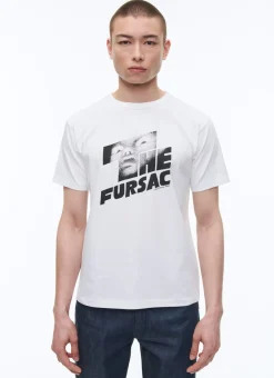 Fursac Organic Cotton Jersey T-Shirt White - "The Fursac" Print Online