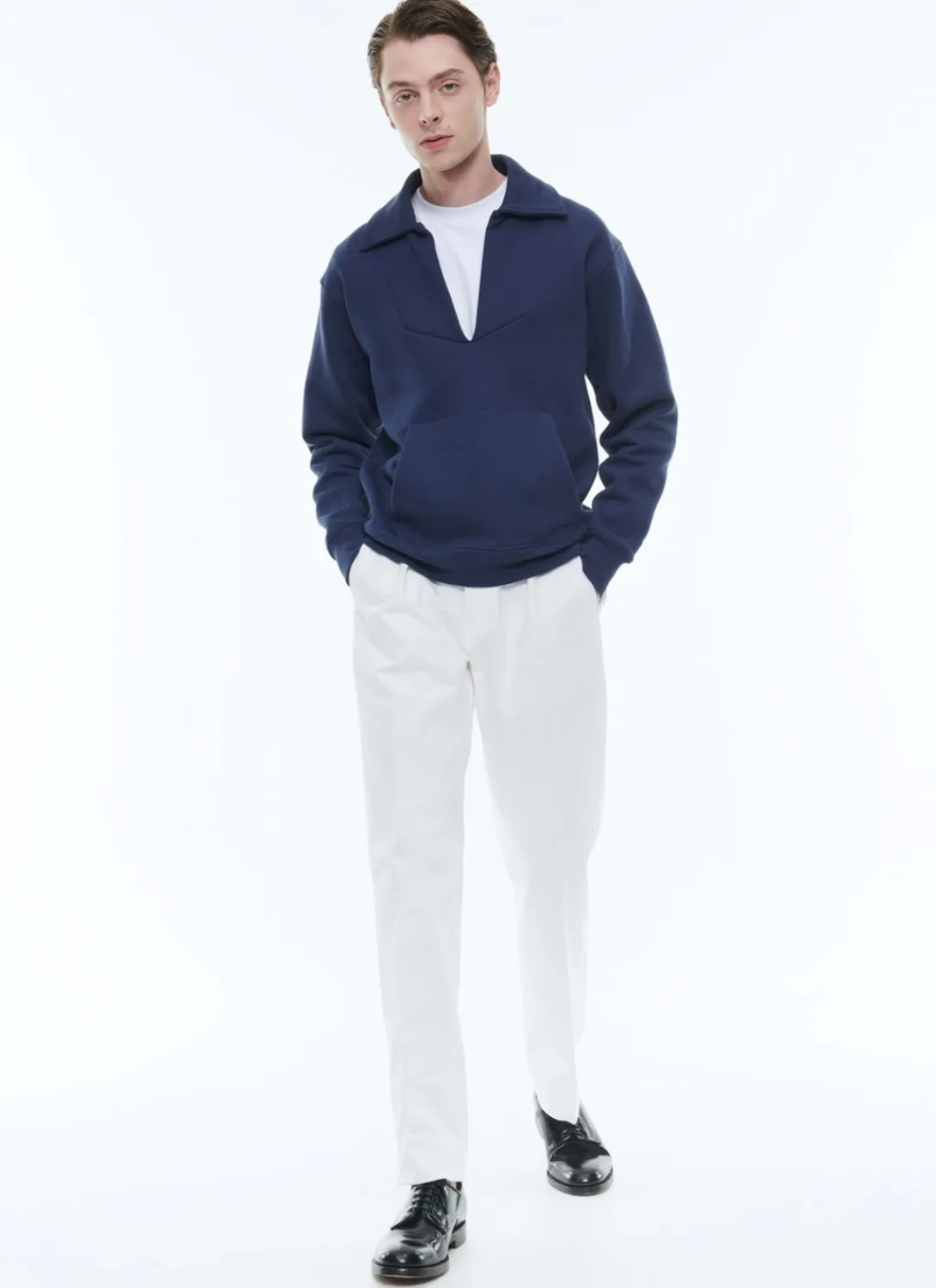 Fursac Organic Cotton Peacoat Sweatshirt Navy Blue Outlet