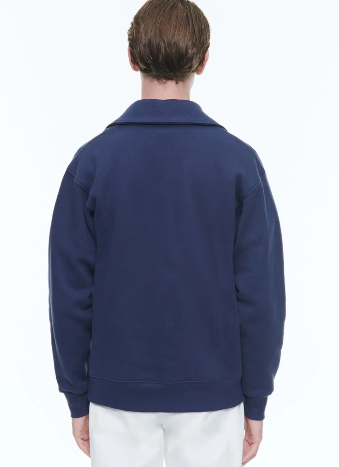 Fursac Organic Cotton Peacoat Sweatshirt Navy Blue Outlet