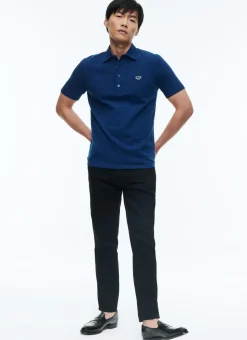 Fursac Organic Cotton Pique Polo Sweater Blue Best
