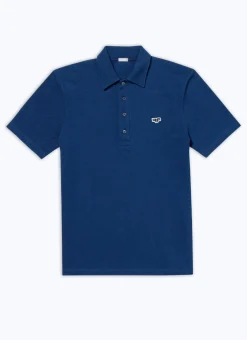 Fursac Organic Cotton Pique Polo Sweater Blue Best