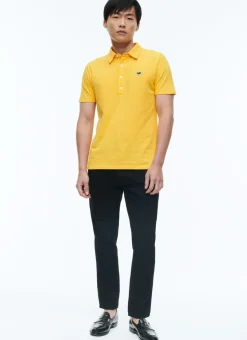 Fursac Organic Cotton Pique Polo Sweater Yellow Fashion