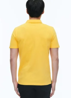 Fursac Organic Cotton Pique Polo Sweater Yellow Fashion