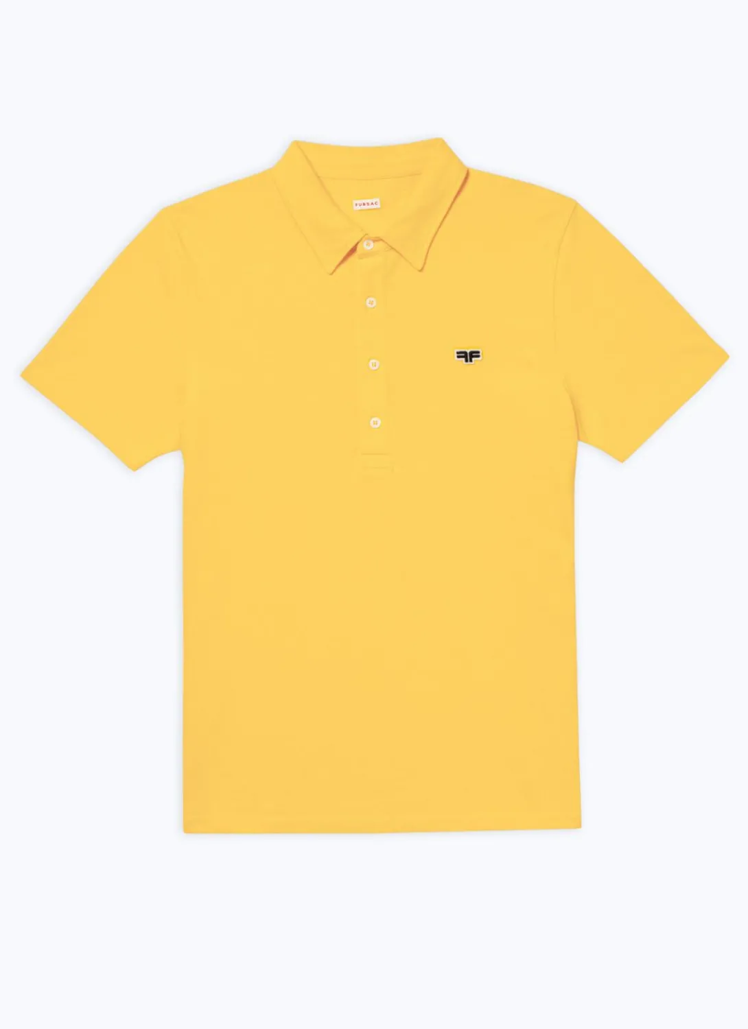 Fursac Organic Cotton Pique Polo Sweater Yellow Fashion
