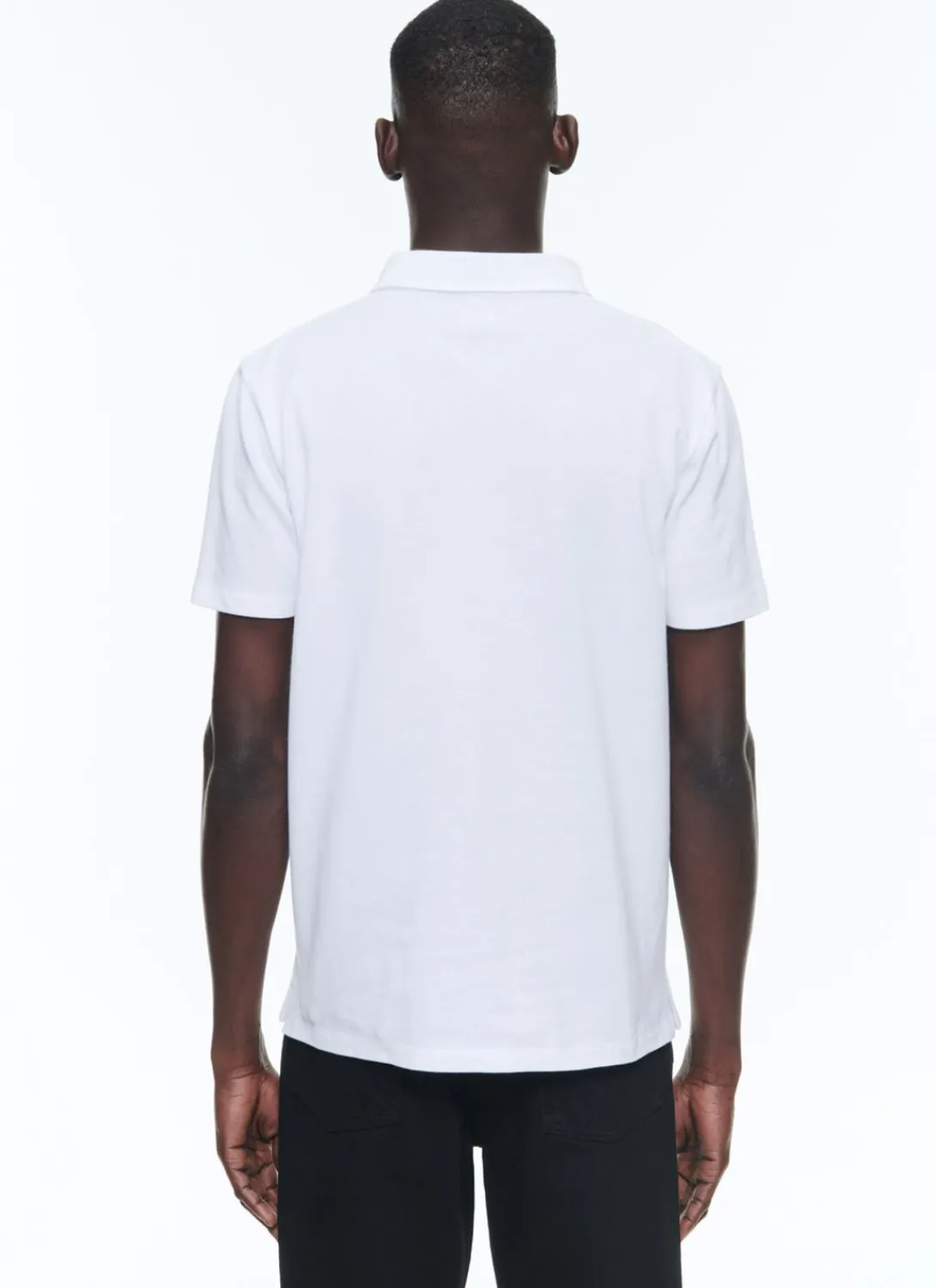 Fursac Organic Cotton Pique Polo Sweater White Clearance