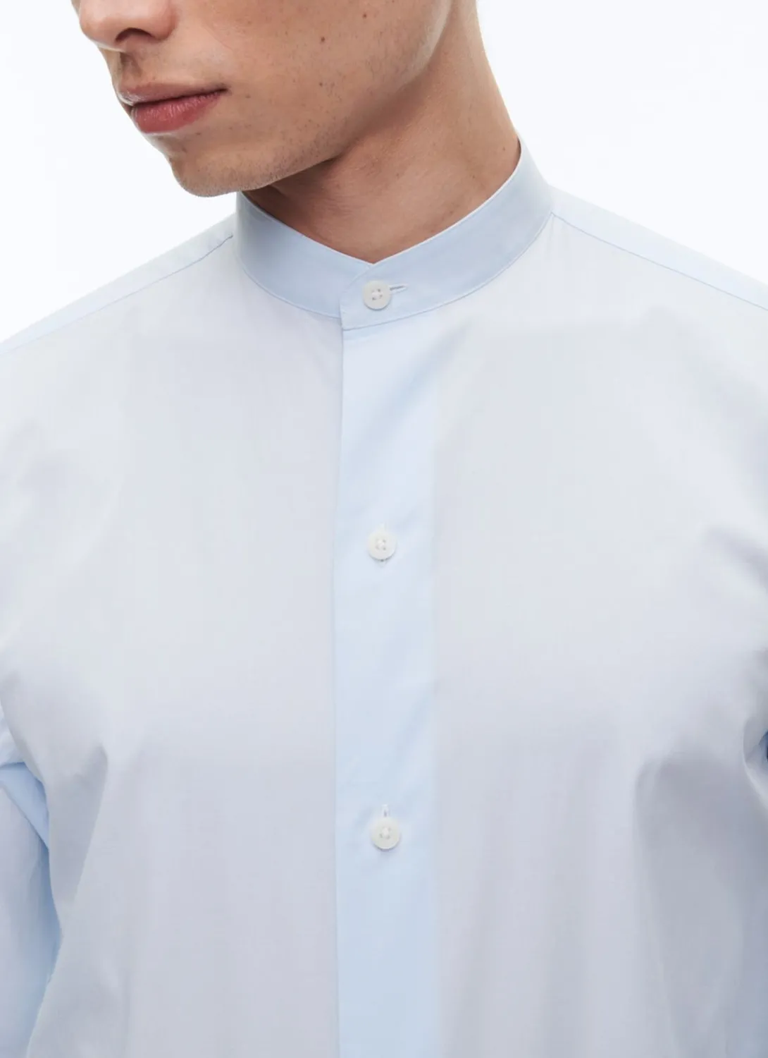 Fursac Organic Cotton Poplin Shirt Sky Blue Fashion