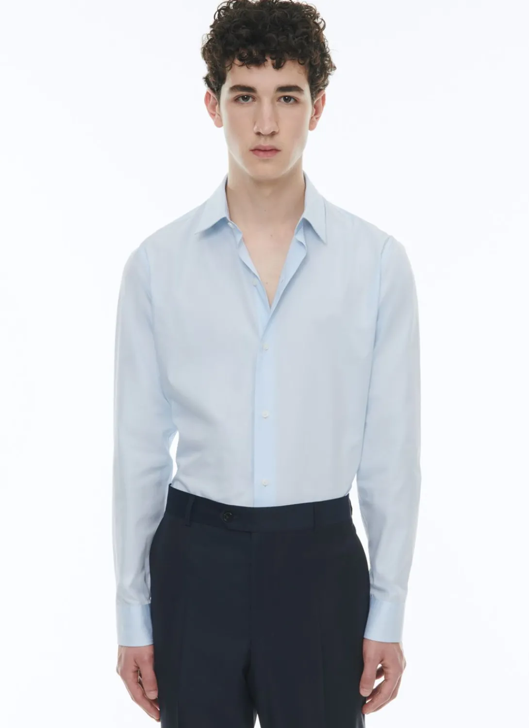 Fursac Organic Cotton Poplin Shirt Sky Blue Sale