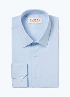 Fursac Organic Cotton Poplin Shirt Sky Blue Sale