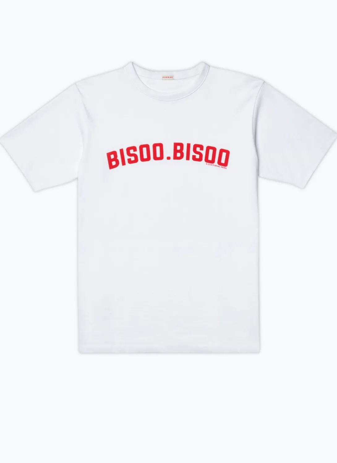 Fursac Organic Cotton Printed T-Shirt White - "Bisoo Bisoo" Print Hot