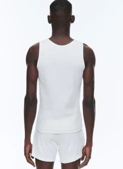 Fursac Organic Cotton Ribbed Tank Top Ecru Cheap