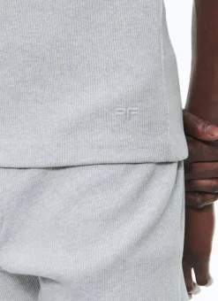 Fursac Organic Cotton Ribbed Tank Top Grey Best Sale